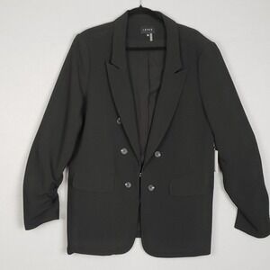 1State Size XXL Double Breasted Blazer Jacket Black Chic Professional Career NWT